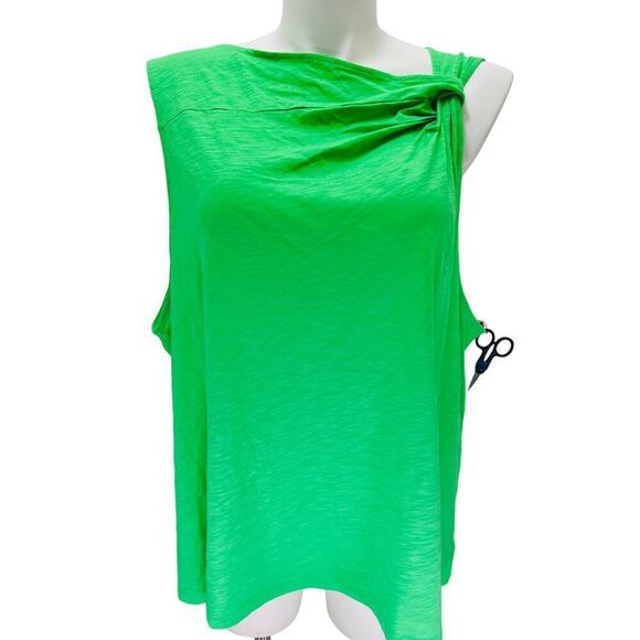 Sanctuary Asymemetrical Better Half Tank Top Sleeveless Green Plus Size 3X NWT - Picture 2 of 7